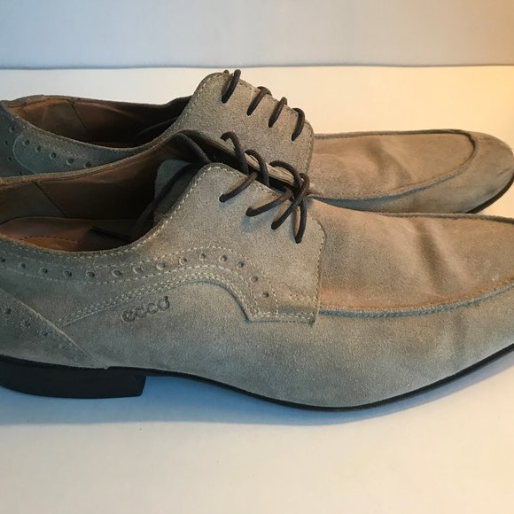 Ecco Brown Suede Leather Lace up Shoes - Picture 2 of 7
